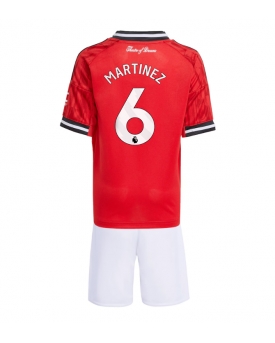Billige Fotballdrakt Manchester United Lisandro Martinez #6 Replika Hjemmedraktsett Barn 2025-26 Kortermet (med bukser)